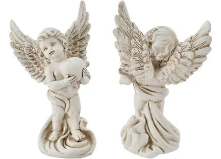 Stehender Engel mit Herz, Liebevolle Skulptur, 18 cm Höhe TK Gruppe® Grosshandel 