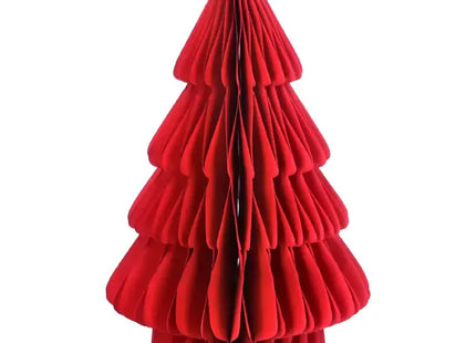 Stehender Honeycomb Weihnachtsbaum, Mittelgroß, Rot, 30 cm Höhe TK Gruppe® Grosshandel 