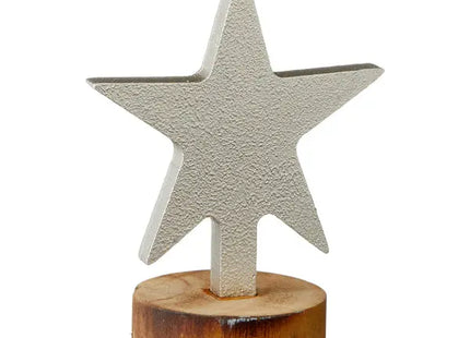 Stern auf Fuß, ca. 11cm Höhe – Stilvolle Stern-Deko | Moderner Stern-Ornament mit Sockel TK Gruppe® Grosshandel 