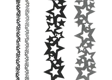 Sterne Filz-Tischläufer, 2er-Set, ca. 120cm x 7cm - Dekorativer Tischschmuck TK Gruppe® Grosshandel 