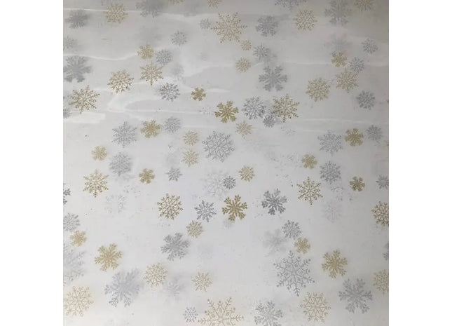 Sterne Klarsichtfolie Geschenkpapier, 70x200cm - Transparente Geschenkverpackung TK Gruppe® Grosshandel 