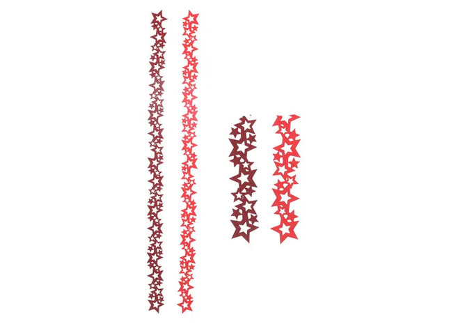 Sternenmuster Tischläufer aus Filz, 2er-Set, ca. 120cm x 7cm - Stilvolle Tischdekoration TK Gruppe® Grosshandel 