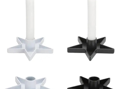 Sternförmige Stabkerzenhalter, 2er-Set, 11x3,2 cm – Elegantes Design TK Gruppe® Grosshandel 