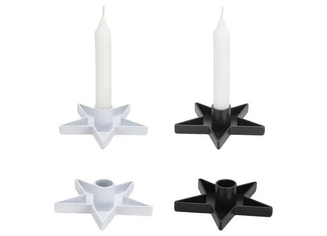 Sternförmige Stabkerzenhalter, 2er-Set, 11x3,2 cm – Elegantes Design TK Gruppe® Grosshandel 
