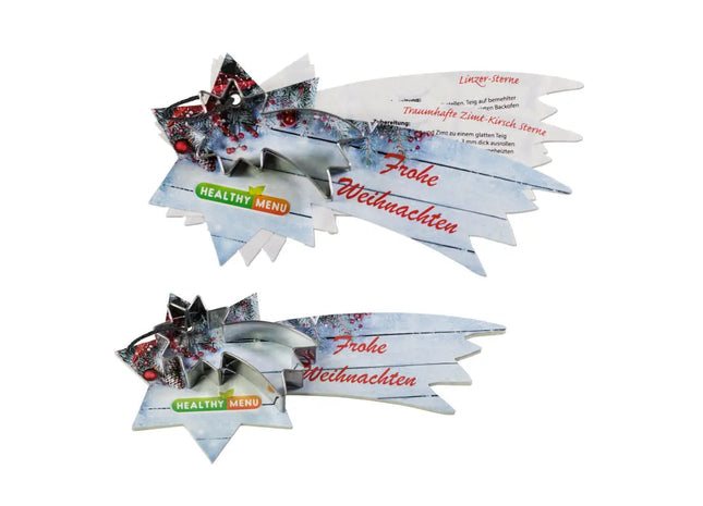 Sternschnuppen-Backset: Kometenförmchen mit Rezeptblock TK Gruppe® Grosshandel 