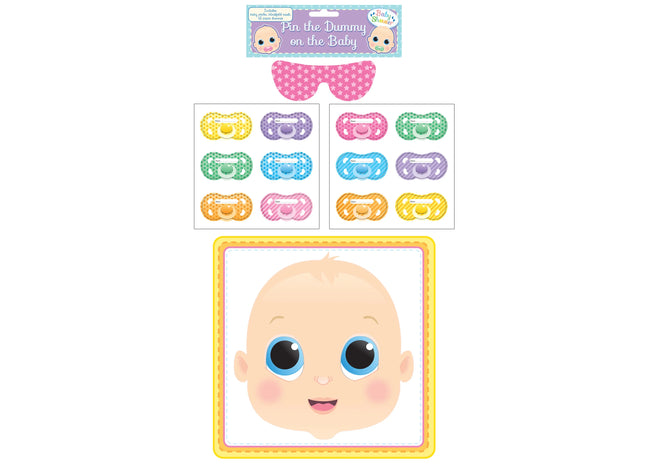 Stick The Dummy On The Baby Game – 14-teiliges Partyspiel für die Babyparty TK Gruppe® Grosshandel 