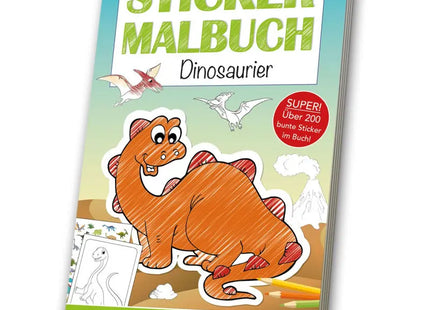 Sticker-Malbuch Dinosaurier - Kreatives Spielbuch für Kinder TK Gruppe® Grosshandel 