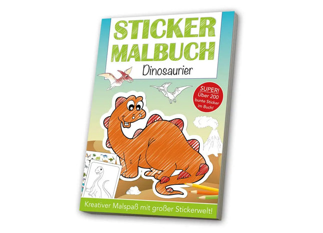 Sticker-Malbuch Dinosaurier - Kreatives Spielbuch für Kinder TK Gruppe® Grosshandel 
