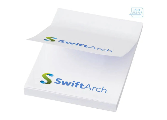 Sticky-Mate Haftnotizen - 50x75 mm - Weiß - 50 Blätter - Kompakt & Praktisch für Notizen TK Gruppe® Grosshandel 