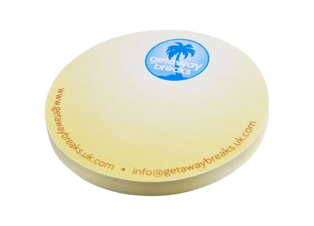 Sticky-Mate runde Recycling-Haftnotizen - Weiß - Umweltfreundliche Notizzettel TK Gruppe® Grosshandel 