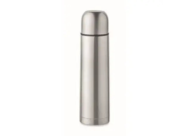 Stilvolle 500 ml Thermosflasche MAHUA - Mattes Silber, isoliert und modern TK Gruppe® Grosshandel 