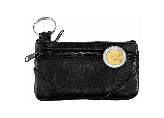 Stilvolle CreativDesign 'Applikation' Schlüsseltasche - Elegantes Schwarz TK Gruppe® Grosshandel 