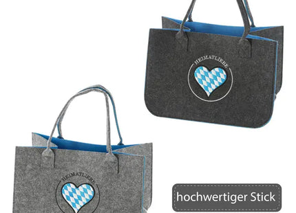 Stilvolle Filztasche - Heimatliebe Design | 2er Set | Robuste & Umweltfreundliche Handtasche TK Gruppe® Grosshandel 