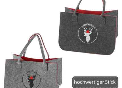 Stilvolle Filztasche - Schwarzwaldliebe Design | 2er Set | Robust & Umweltfreundlich TK Gruppe® Grosshandel 