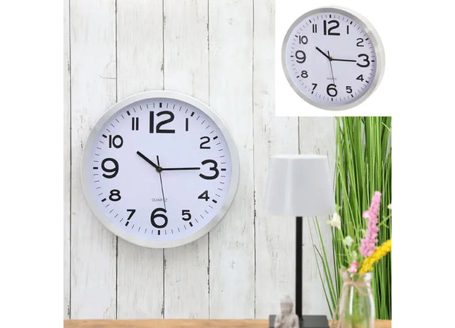 Stilvolle Runduhr für die Wand, Modernes Design, 30 cm Durchmesser TK Gruppe® Grosshandel 