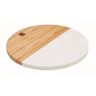 Stilvolle Servierplatte HANNSU aus Marmor und Bambus - Perfekt für elegantes Servieren von Vorspeisen und Häppchen TK Gruppe® Grosshandel 
