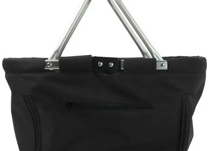 Stilvoller Einkaufskorb Nadine aus schwarzem Polyester TK Gruppe® Grosshandel 