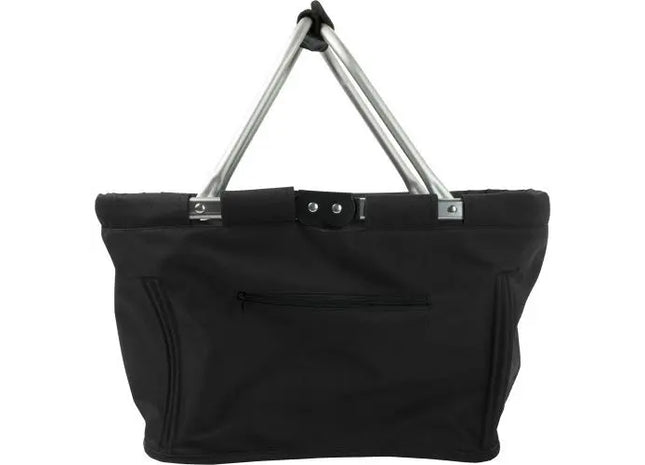 Stilvoller Einkaufskorb Nadine aus schwarzem Polyester TK Gruppe® Grosshandel 