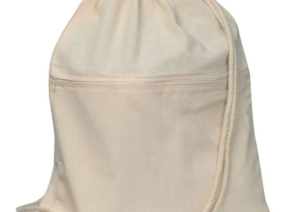 Stilvoller Gymbag aus Weißer Baumwolle - Leicht & Geräumig TK Gruppe® Grosshandel 