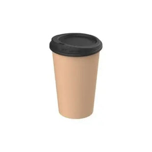 Stilvoller ToGo Kaffeebecher 300ml in Braun-Schwarz TK Gruppe® Grosshandel 