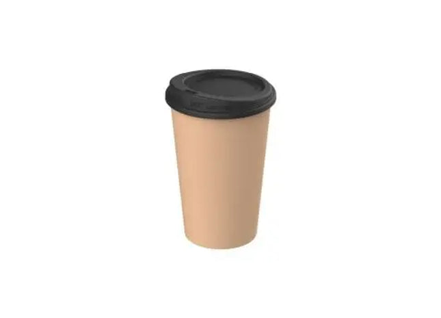 Stilvoller ToGo Kaffeebecher 300ml in Braun-Schwarz TK Gruppe® Grosshandel 