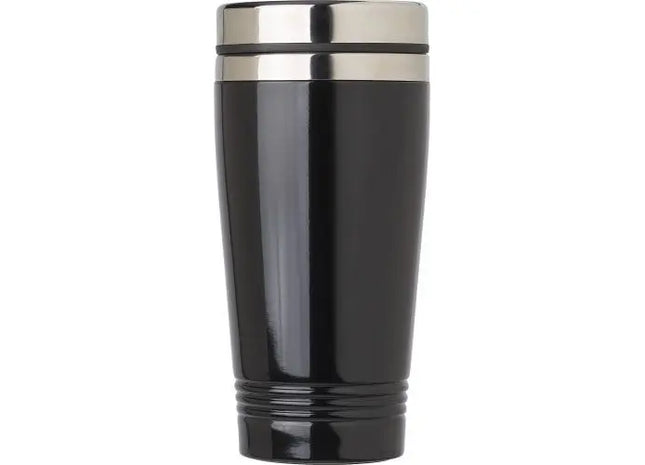 Stilvoller Trinkbecher aus Edelstahl (450 ml) Velma - Schwarzer Isolierbecher für unterwegs TK Gruppe® Grosshandel 