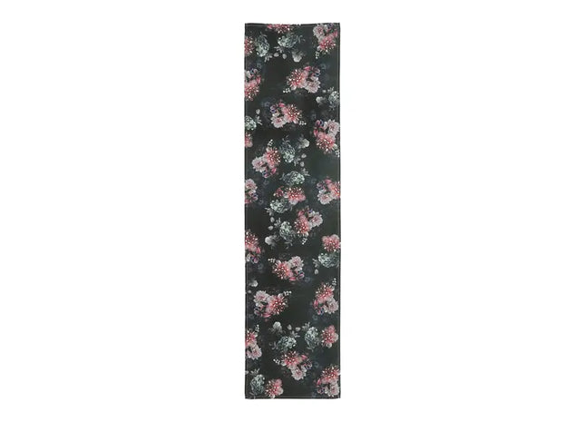Stilvoller floraler Tischläufer, ca. 40x160cm – Blumenmuster Tischdeko, schmal und lang TK Gruppe® Grosshandel 