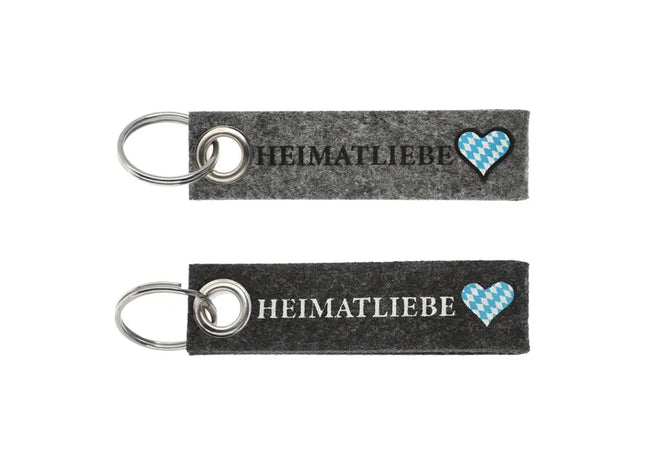 Stilvolles Filz Schlüsselband - Heimatliebe Design | 2er Set | Robust & Praktisch TK Gruppe® Grosshandel 