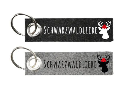 Stilvolles Filz Schlüsselband - Schwarzwaldliebe Design | 2er Set | Langlebig & Elegant TK Gruppe® Grosshandel 