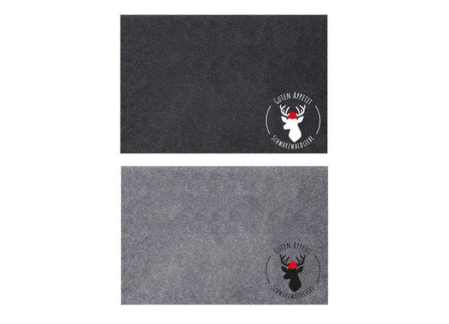 Stilvolles Filz Tischset - Schwarzwaldliebe Design | 2er Set | Ca. 45x30cm | Robust & Elegant TK Gruppe® Grosshandel 