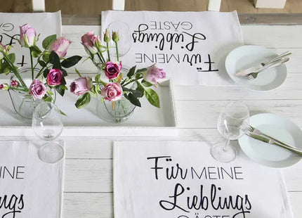 Stilvolles Tischset Lieblingsgäste, ca. 48x33cm – Hochwertige und einladende Tischdekoration TK Gruppe® Grosshandel 