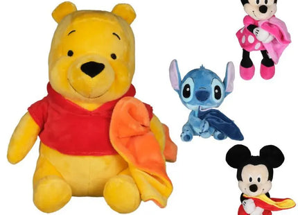 Stofftier Disney-Mix mit Kuscheltuch, 25 cm TK Gruppe® Grosshandel 