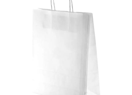 Store Papier-Einkaufstasche - Weiß Robuste und stilvolle Tragetasche TK Gruppe® Grosshandel 
