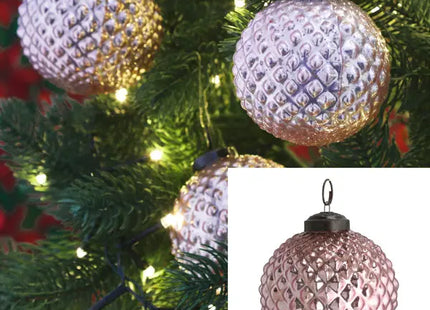 Strahlende Rosa Rautenförmige Weihnachtsbaumkugel, Ø 8cm TK Gruppe® Grosshandel 