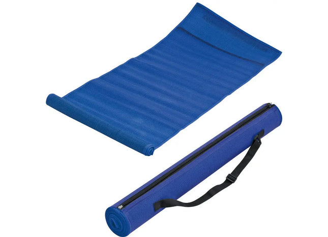 Strandmatte aus Wasserabweisendem Kunststoffgeflecht - Blau, Leicht und Tragbar, Robustes Outdoor-Zubehör TK Gruppe® Grosshandel 