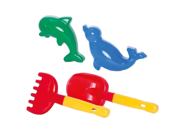 Strandspielzeug-Set, 4-teilig, kompakt 24x14x8 cm, ideal für Kinder TK Gruppe® Grosshandel 