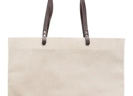 Strandtasche Callisto aus Leinen in Braun - Elegant & Praktisch TK Gruppe® Grosshandel 