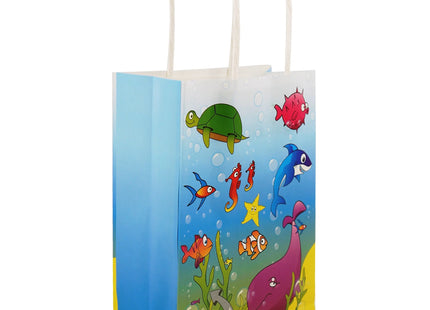 Strandtasche Sealife mit Griff, wasserabweisend, 14x21x7 cm, ideal für Strand & Reisen TK Gruppe® Grosshandel 