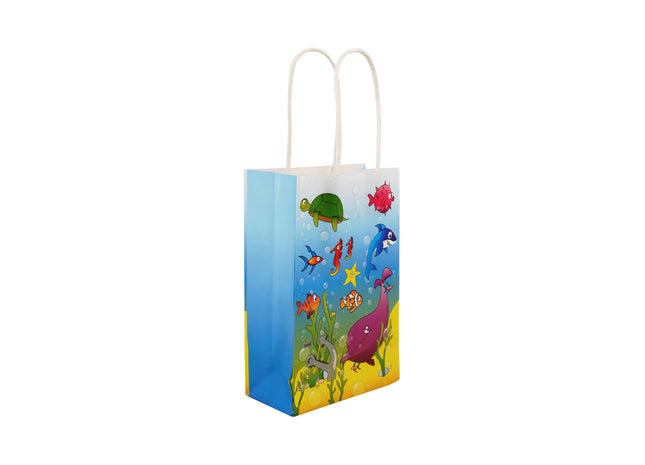 Strandtasche Sealife mit Griff, wasserabweisend, 14x21x7 cm, ideal für Strand & Reisen TK Gruppe® Grosshandel 