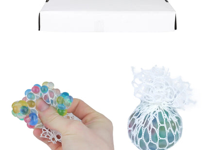 Stressball mit Netz und Perlen, Quetschball 4,5 cm, verschiedene Farben TK Gruppe® Grosshandel 