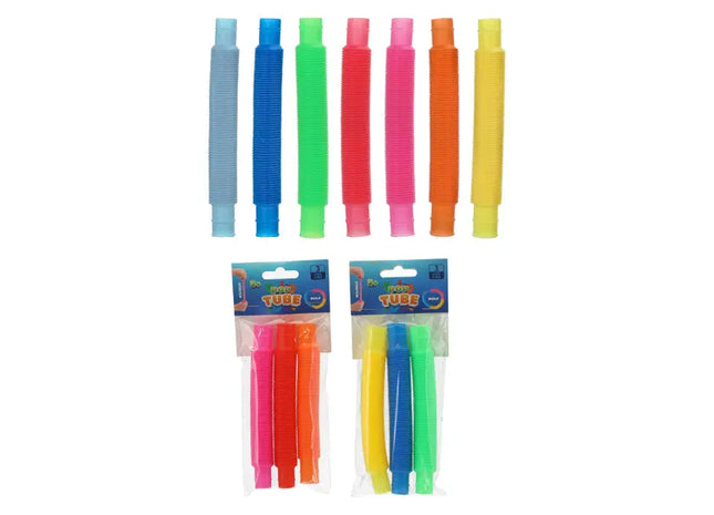 Stretch Pop Tubes, 3er-Set, je ca. 14x2cm – Unterhaltsames Sensorikspielzeug TK Gruppe® Grosshandel 