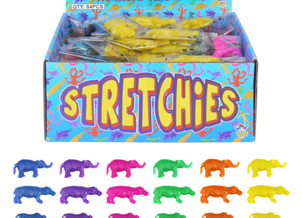 Stretch Tiere Dschungel, 5-6 cm, 6 Designs in 6 Farben - Flexibles Spielzeug für Kinder TK Gruppe® Grosshandel 