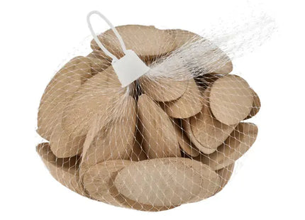 Streudekoration, natürliche Holzscheiben im Netz, 200g - Rustikale Akzente für Zuhause TK Gruppe® Grosshandel 