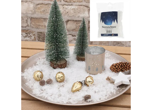Streuschnee im Polybeutel, 100g – Ideal für Winterdekorationen TK Gruppe® Grosshandel 