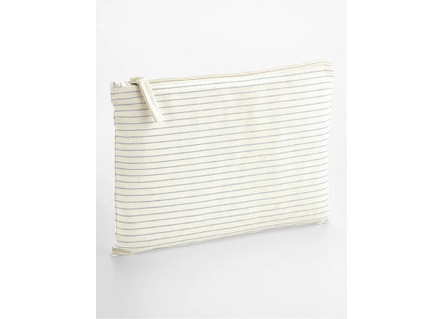 Striped Organic Cotton Accessory Pouch TK Gruppe® Grosshandel 