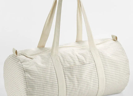 Striped Organic Cotton Barrel Bag TK Gruppe® Grosshandel 