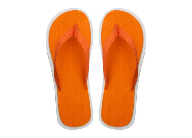 Stylische Cayman Flip-Flops für Herren, Größe 42-44, zweifarbig Orange-Weiß TK Gruppe® Grosshandel 