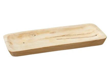 Stylische Holzschale rechteckig flach mittel 40cm – Perfekte Deko und Servierplatte TK Gruppe® Grosshandel 