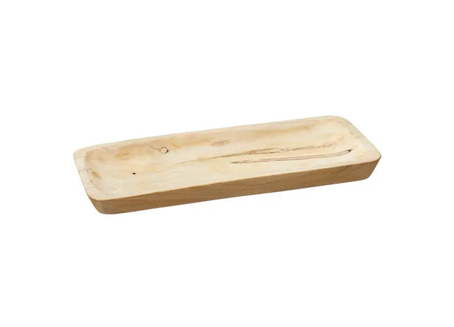 Stylische Holzschale rechteckig flach mittel 40cm – Perfekte Deko und Servierplatte TK Gruppe® Grosshandel 