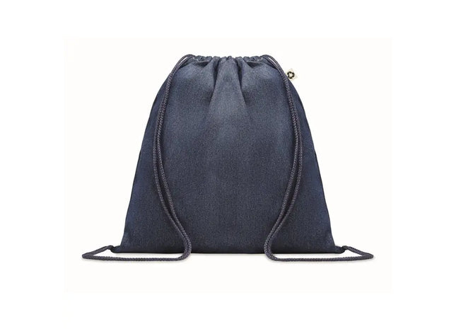 Stylischer Denim-Kordelzugbeutel STYLE BAG - Praktisch und trendig in Blau TK Gruppe® Grosshandel 